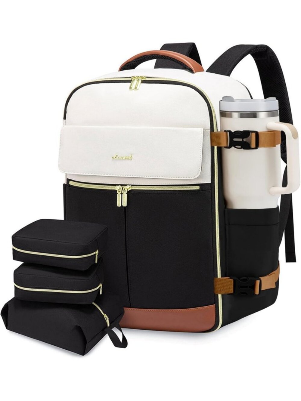 Stylish Travel Backpack for Women, TSA Approved 40L Water Resistant Weekender